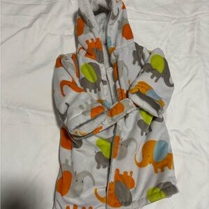 Cozy Elephant Print Hooded Robe